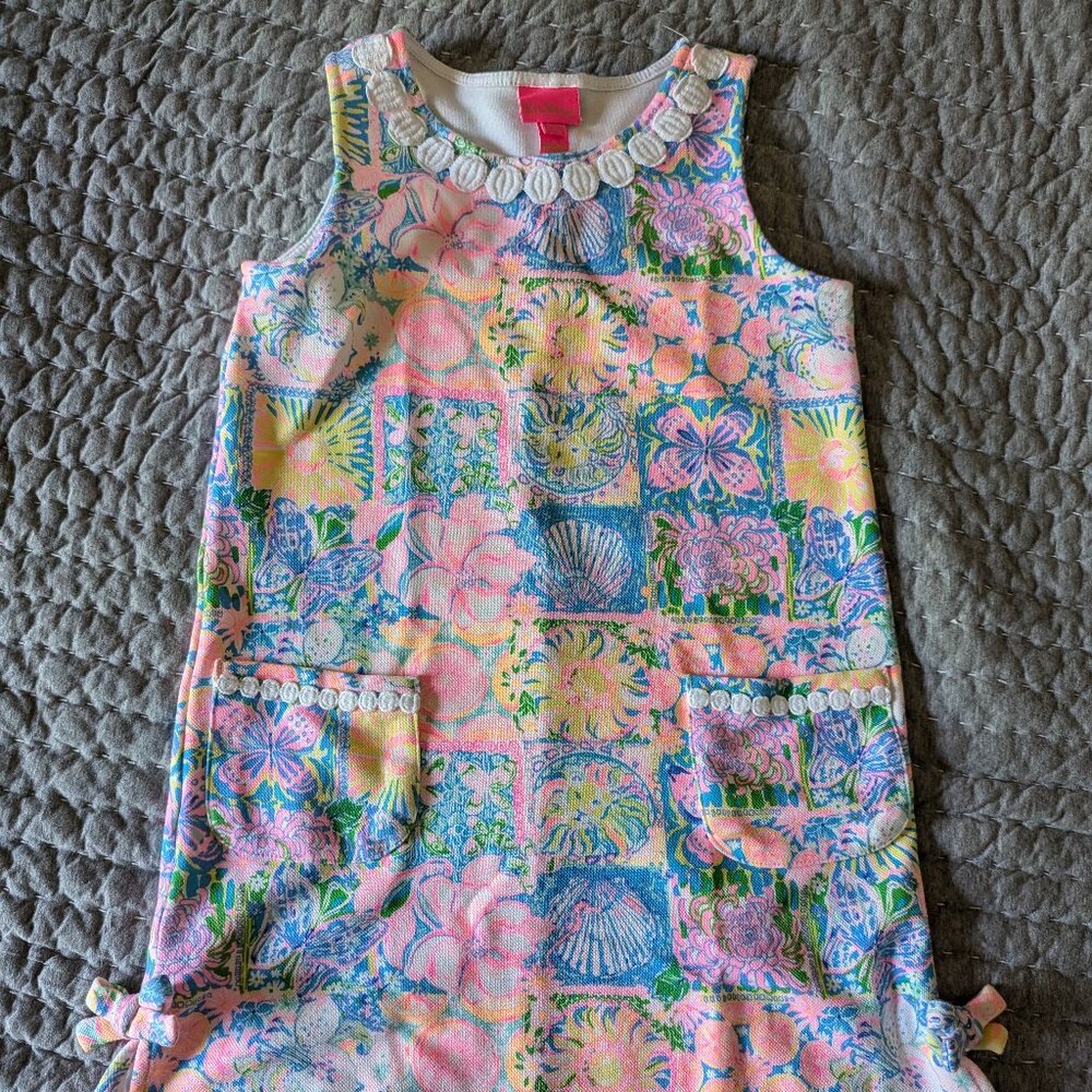Lilly Pulitzer Girls Sleeveless Dress - Seaside Print - Like New - Size 8/10 (L)